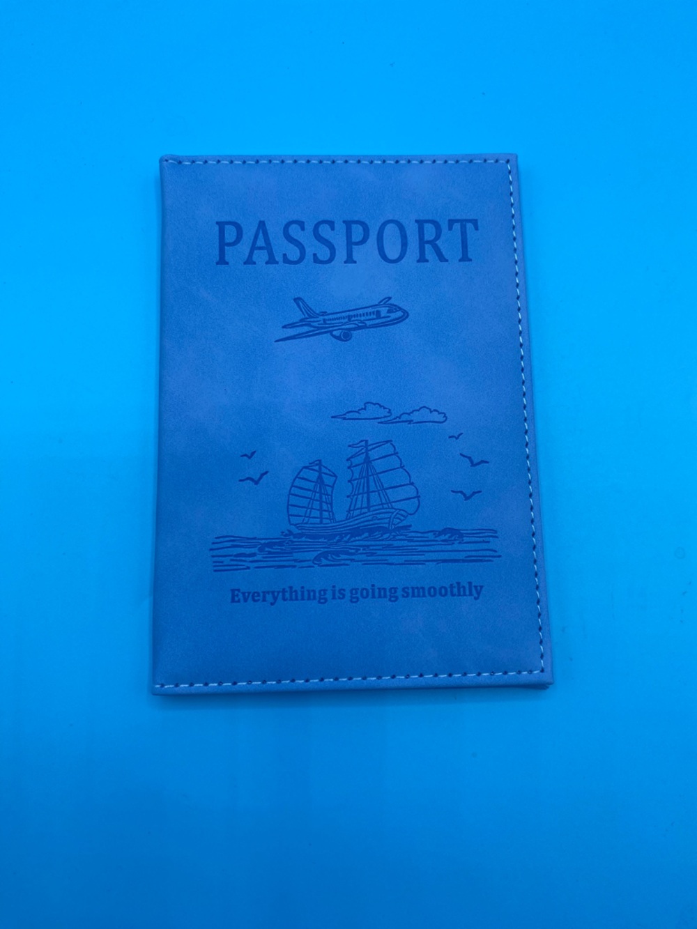 Passport Holder - Blue Travel Passport Cover